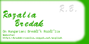 rozalia bredak business card